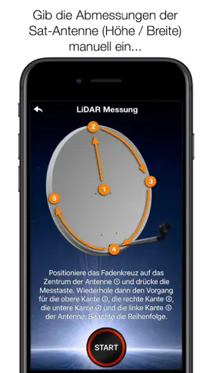Screenshot von SatFinder auf dem iPhone 2