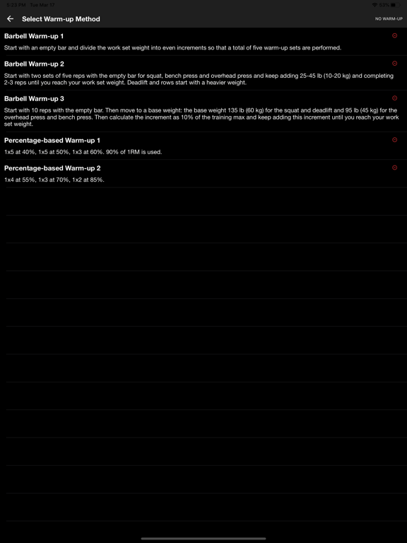 Startling Strength 3x5 Gym Log iPad screenshot