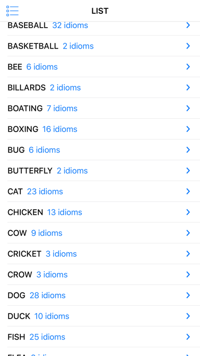 Sports & Animal idioms Screenshot