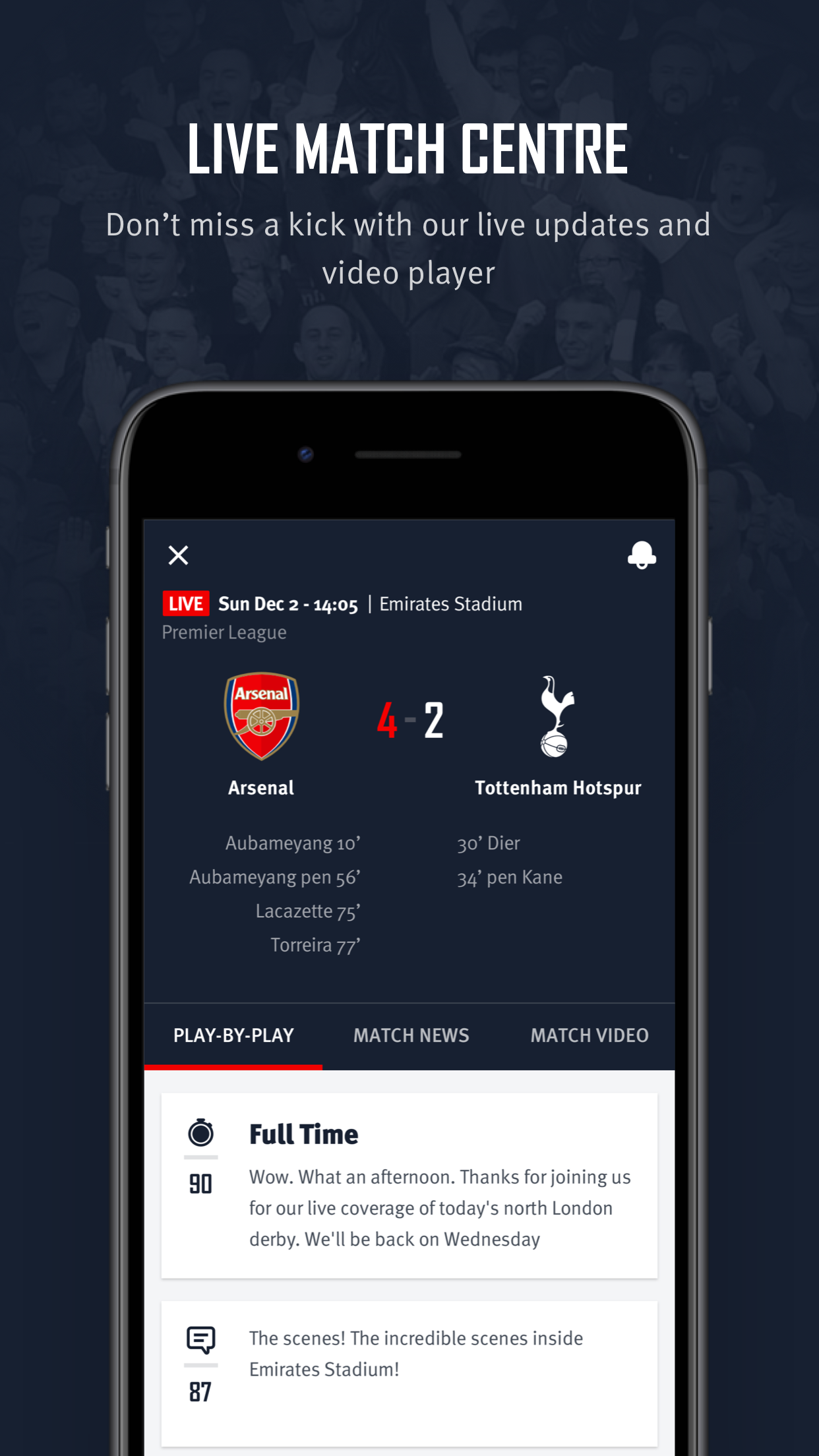 Arsenal Official App screenshot 1