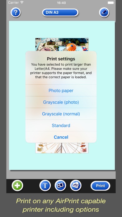 PhotoPrint LT - photo printer Screenshot