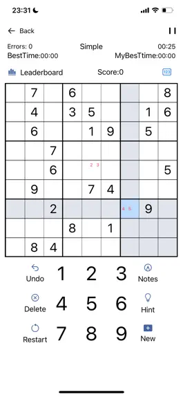 Game screenshot sudoku  数独游戏  classic game apk