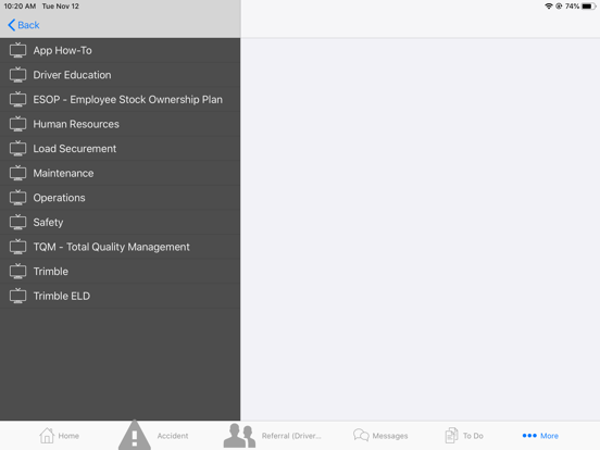 TMC Driver Connect iPad screenshot 6 - Business app