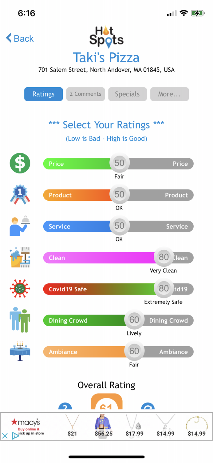 HotSpots - Rate your Spots