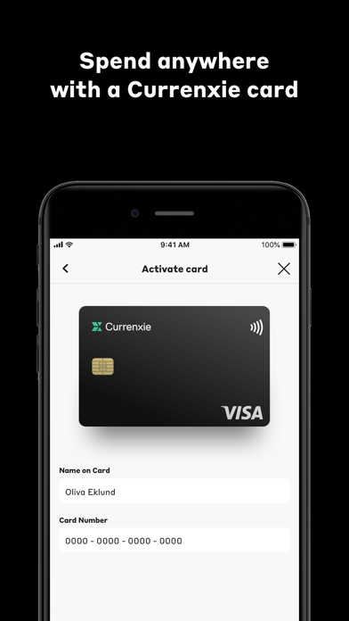 Currenxie Global Account Screenshot
