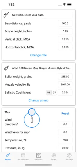 Game screenshot Ballistics Calculator hack