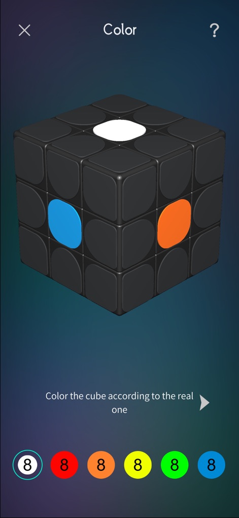 Puzzle School - 3D Cube Tutor - Engage with the quick solver feature by inputting the cube's current state using the interactive color palette and a clear 3D cube model for accurate representation.