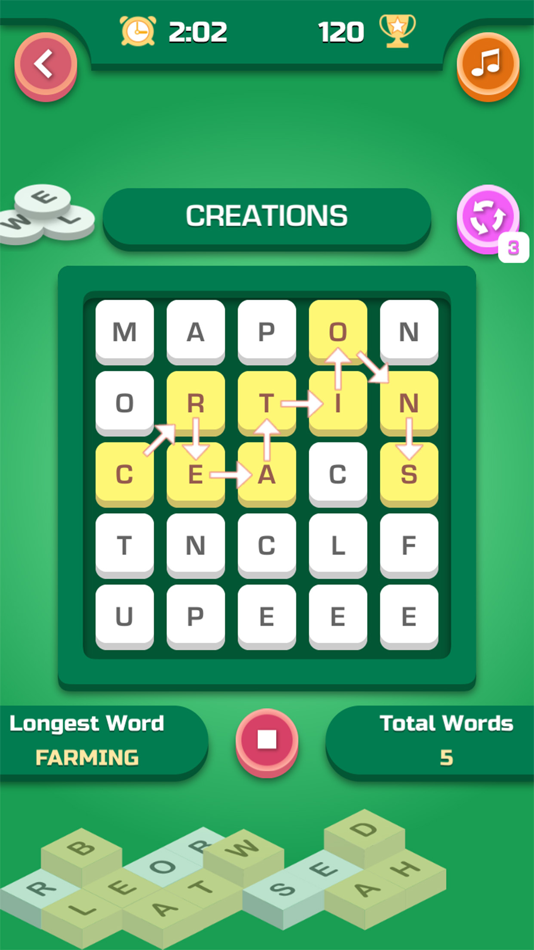 #7. Gridwordy (iOS) 由: Vaibhav Electronics Pvt Ltd