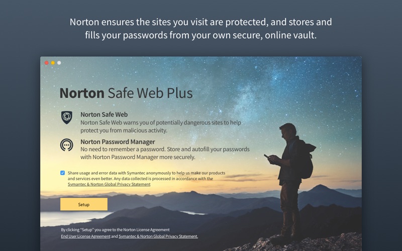 norton safe web plus iphone screenshot 1