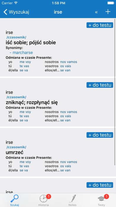 Słownik Hiszpańsko Polski Screenshot