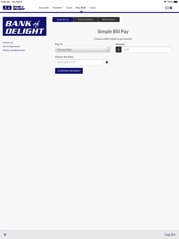 Delight Digital Banking iPad screenshot 5 - Finance app
