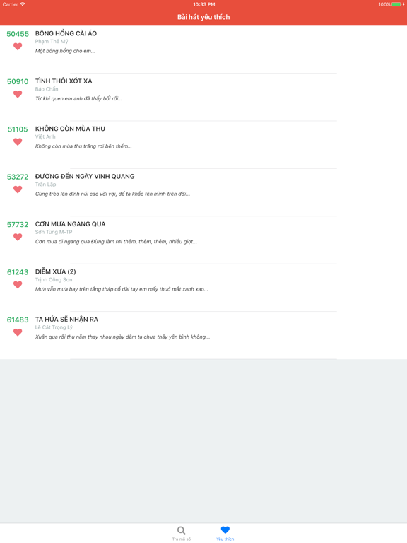 Tìm bài hát Karaoke 5 số iPad screenshot 4 - Music app