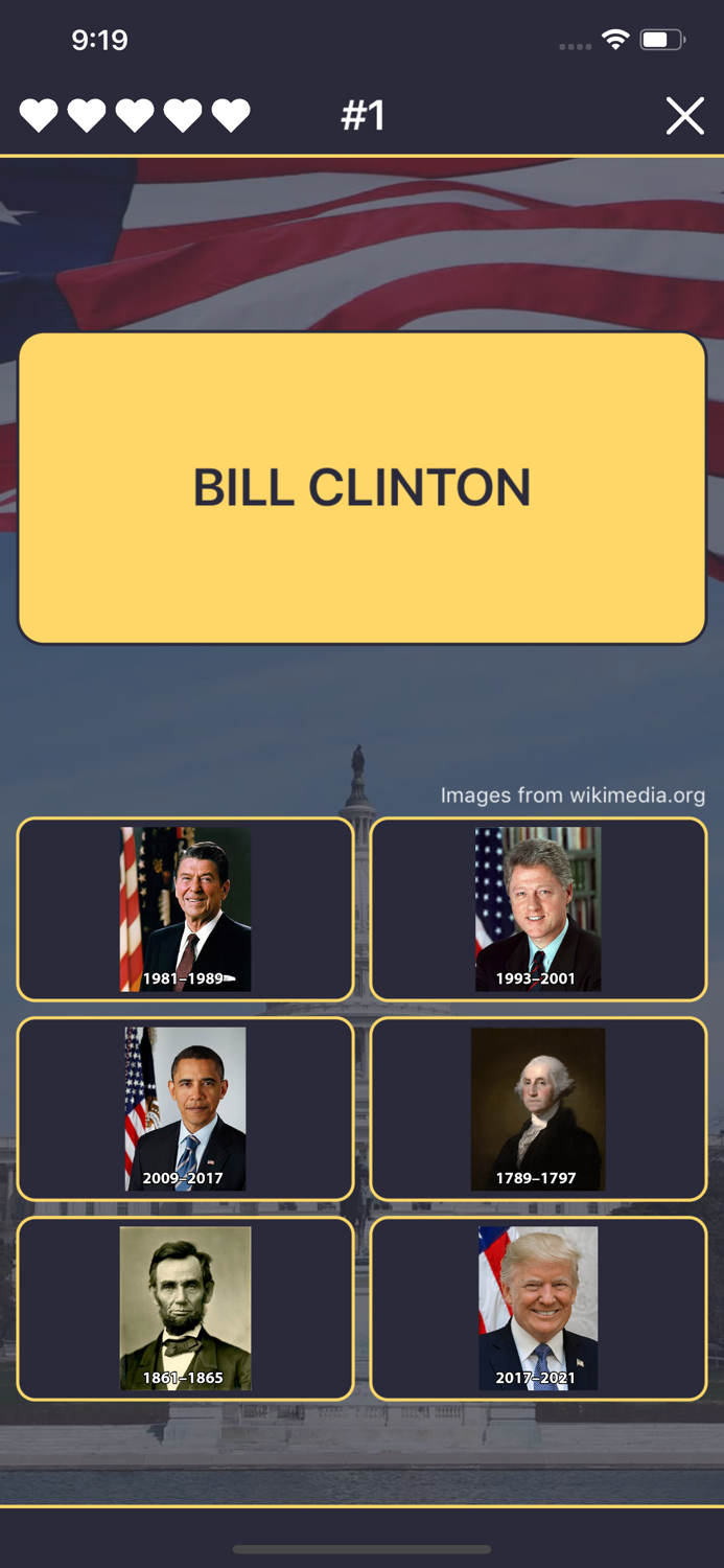 US Presidents - Quiz