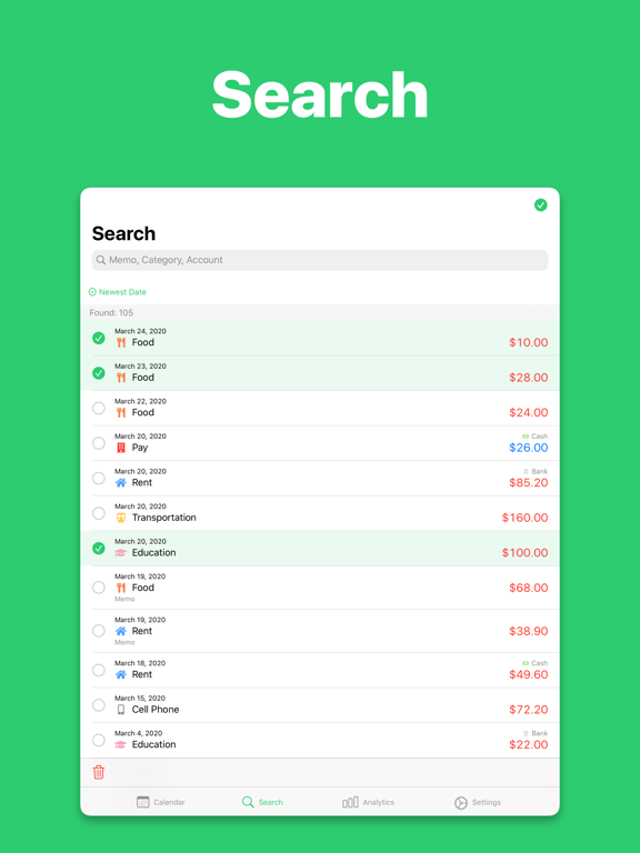 Budget Calendar - Monelyze iPad screenshot 4 - Finance app