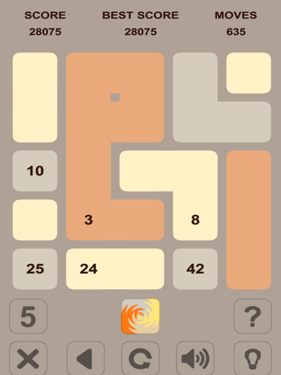Blocks Numbers Puzzle iPad screenshot