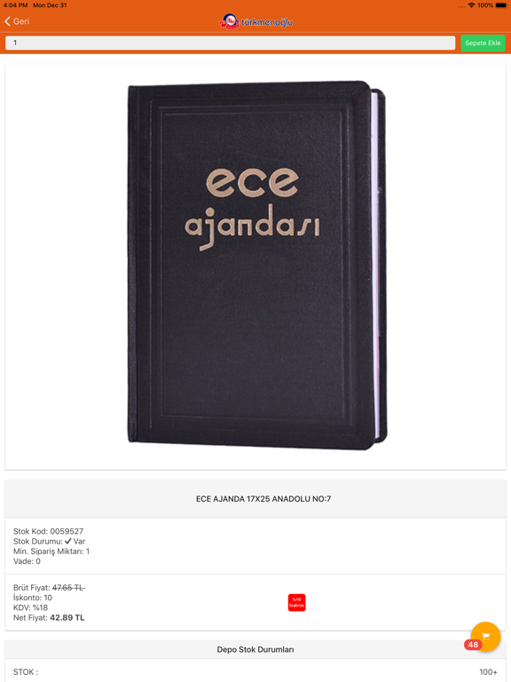 Screenshot #6 pour Türkmenoğlu B2B