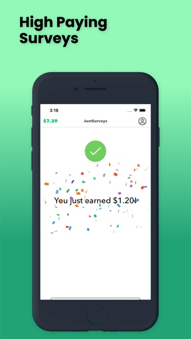 JustSurveys - Surveys for Cash Screenshot