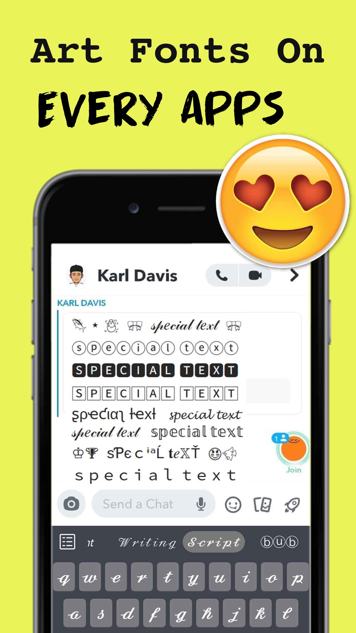 Screenshot do app Font Keyboard - Fonts Chat