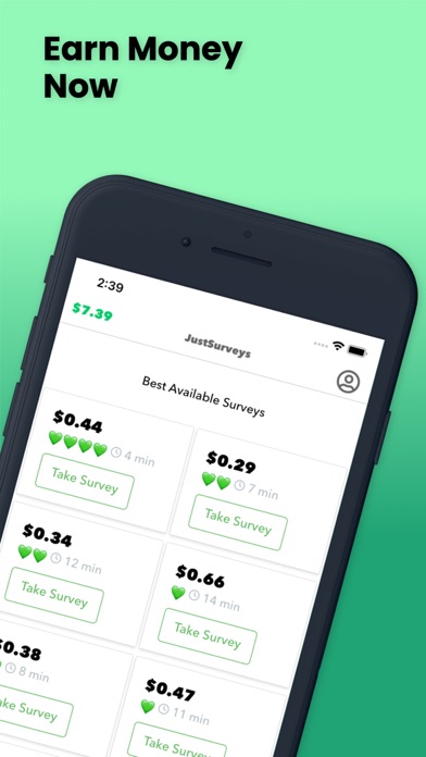 JustSurveys - Surveys for Cash Screenshot