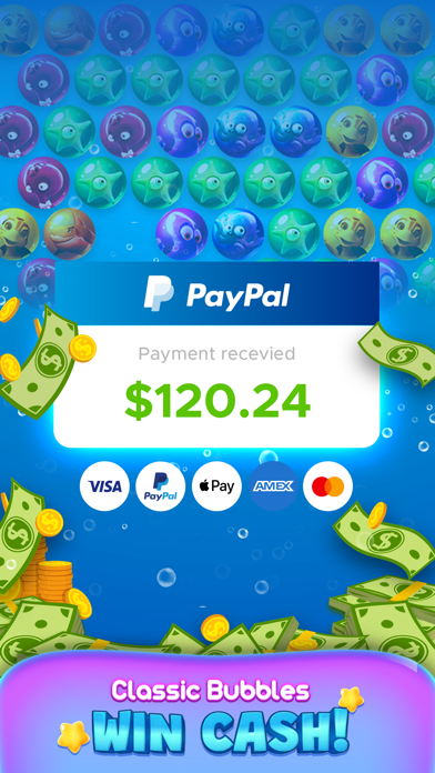 Real Cash Bubble Money Shooter Screenshot