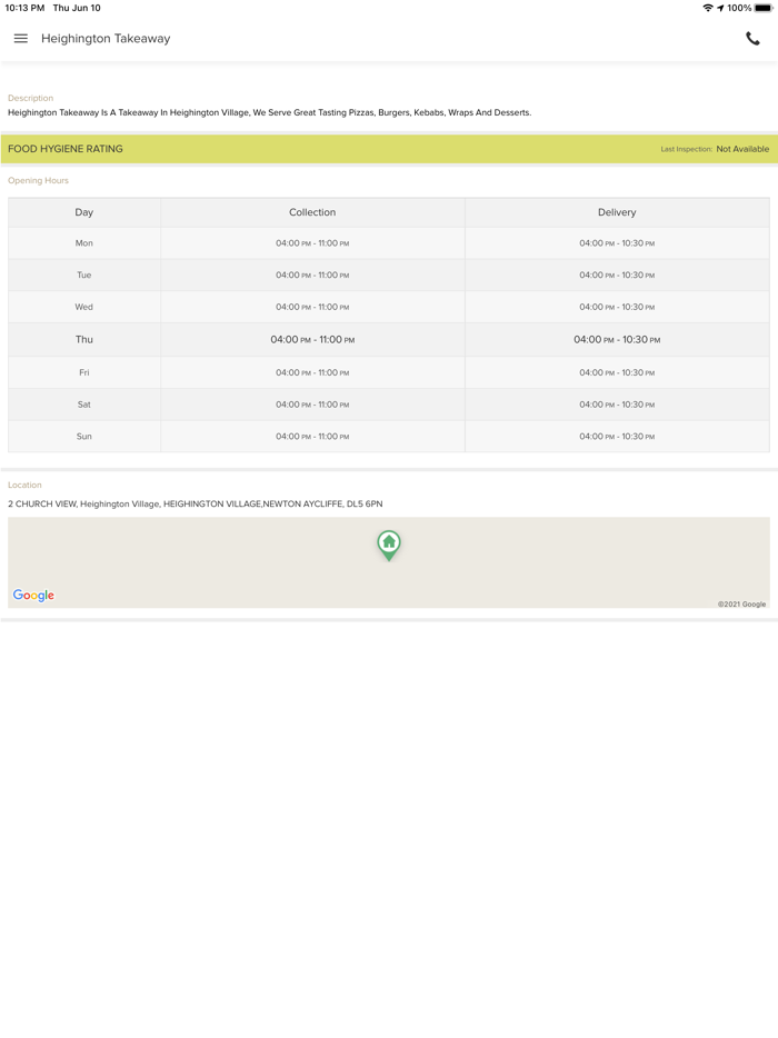 Heighington Takeaway.