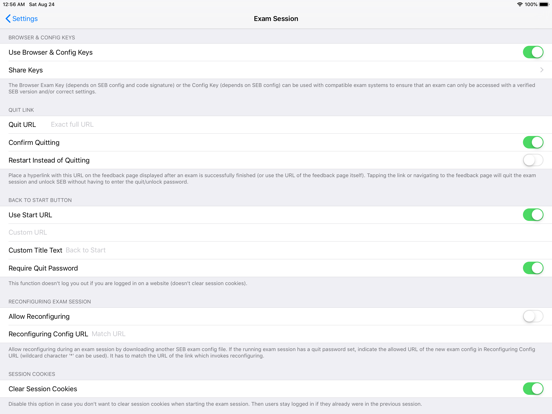 SafeExamBrowser iPad screenshot 6