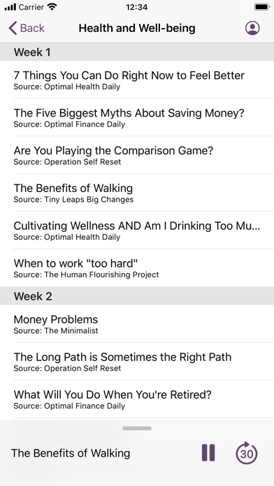 Screenshot #2 pour The Wellness App