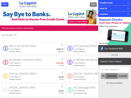 La Capitol FCU iPad screenshot 4 - Finance app