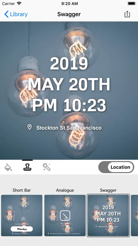 Timestamp Camera - Location