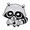 Raccoon Cute Funny Stickers delete, cancel