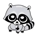 Raccoon Cute Funny Stickers App Cancel