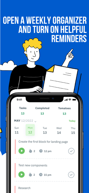 ‎Pomodoro Focus Timer & Planner Screenshot