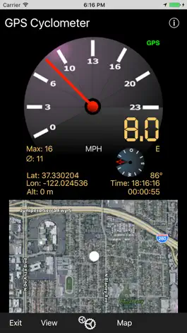 Game screenshot GPS Cyclometer apk