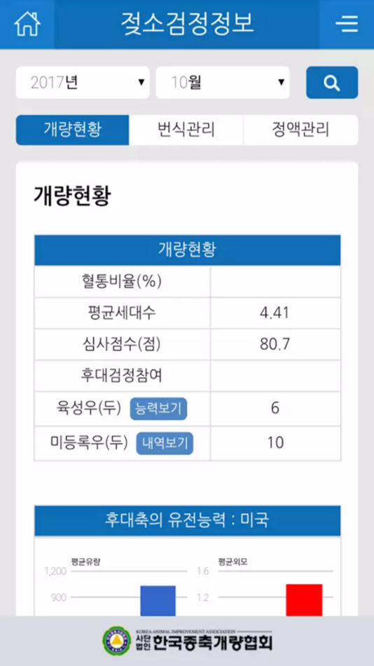 #5. 젖소검정정보 (iOS) 由: 한국종축개량협