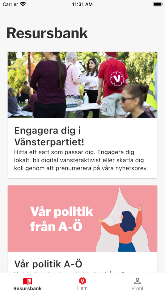 #2. Agera – Vänsterpartiets app (iOS) Podle: Vänsterpartiet