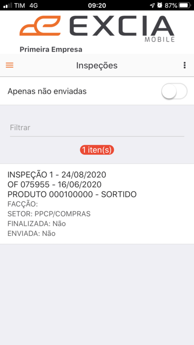 EXCIA Inspeção (Antigo) Screenshot