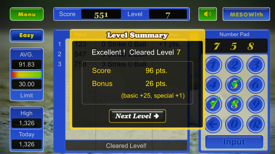#2. NumBall - Number Puzzle (iOS) By: MESOWITH