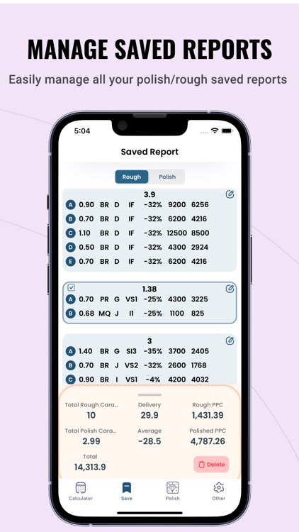 DIAM Calc - Rough/Polish Calc screenshot-3