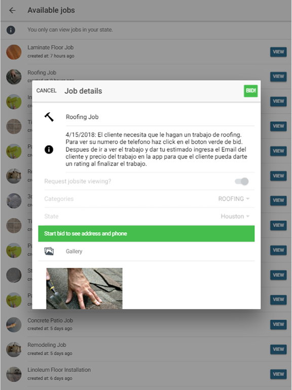 Screenshot #4 pour Bidder Construction App
