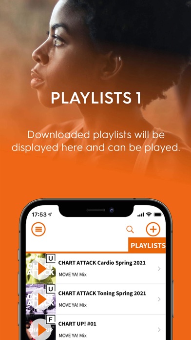MOVE YA!, Fitness Music Player Screenshot