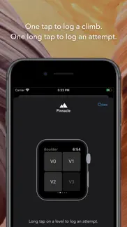 pinnacle climb log iphone screenshot 3