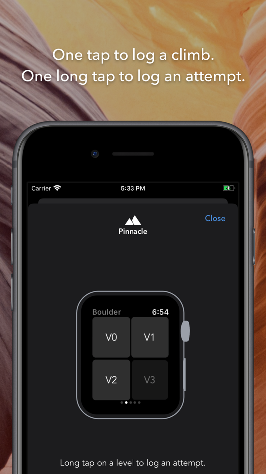 #3. Pinnacle Climb Log (iOS) Ved: Nick Romano