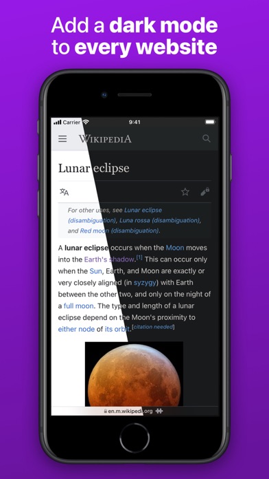 Screenshot 1 of Noir - Dark Mode for Safari App