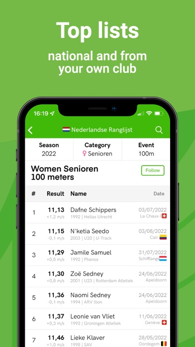 Athletics.app (Atletiek.nu) Screenshot