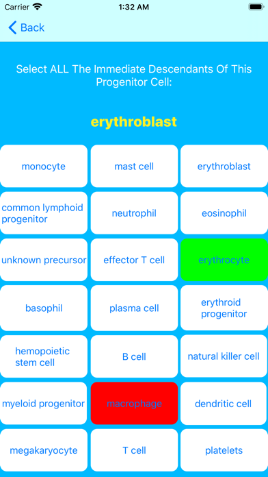 Immune Cells Tutor Screenshot