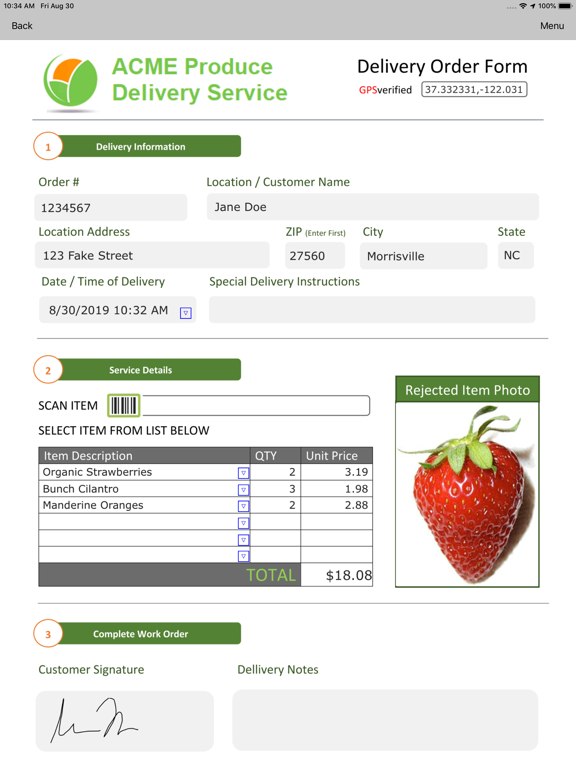 Mobile Forms iPad screenshot 2 - Business app