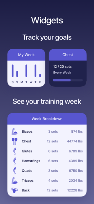 Liftr - Capture d'écran de suivi d'entraînement