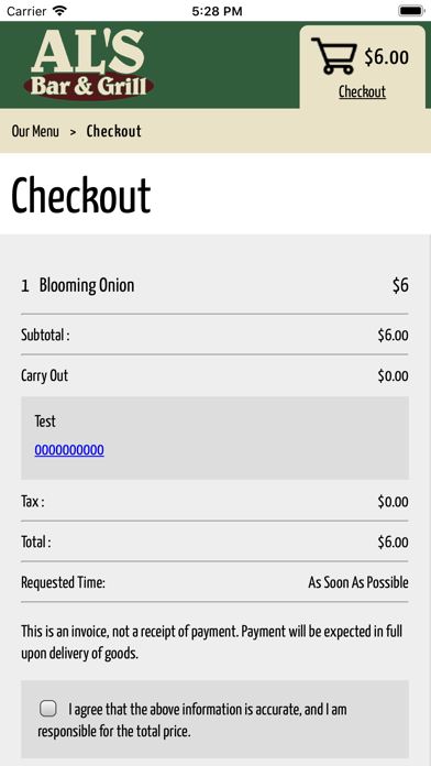 Al's Place Pizza iPhone screenshot 4 - Food & Drink app