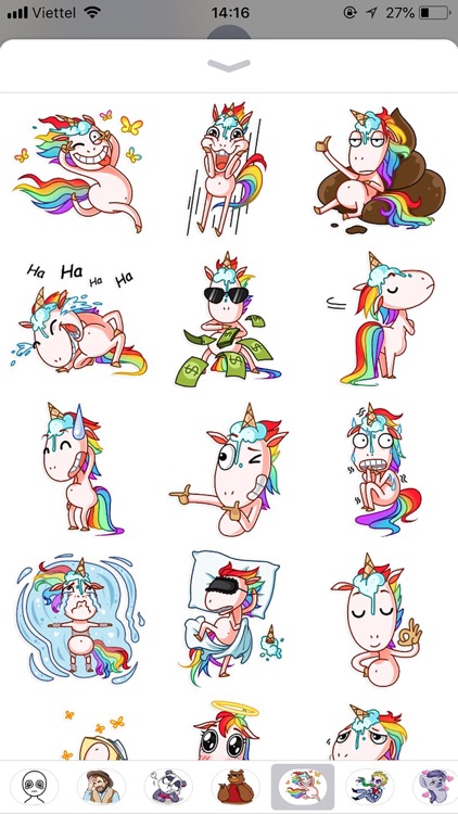 Crazy Pony Funny Stickers