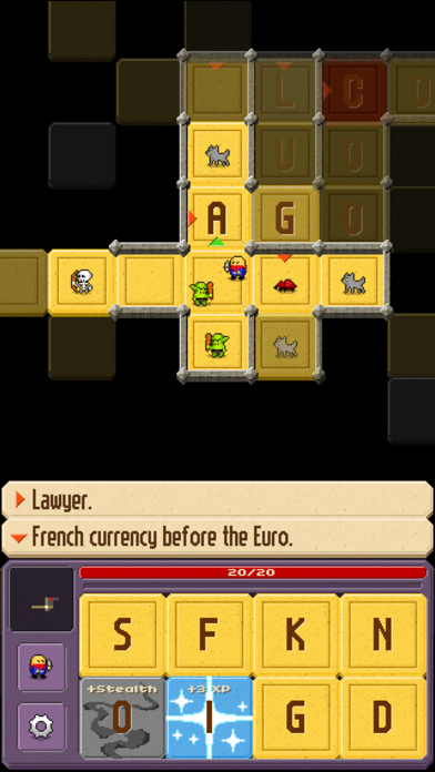 Crossword Dungeon Screenshot